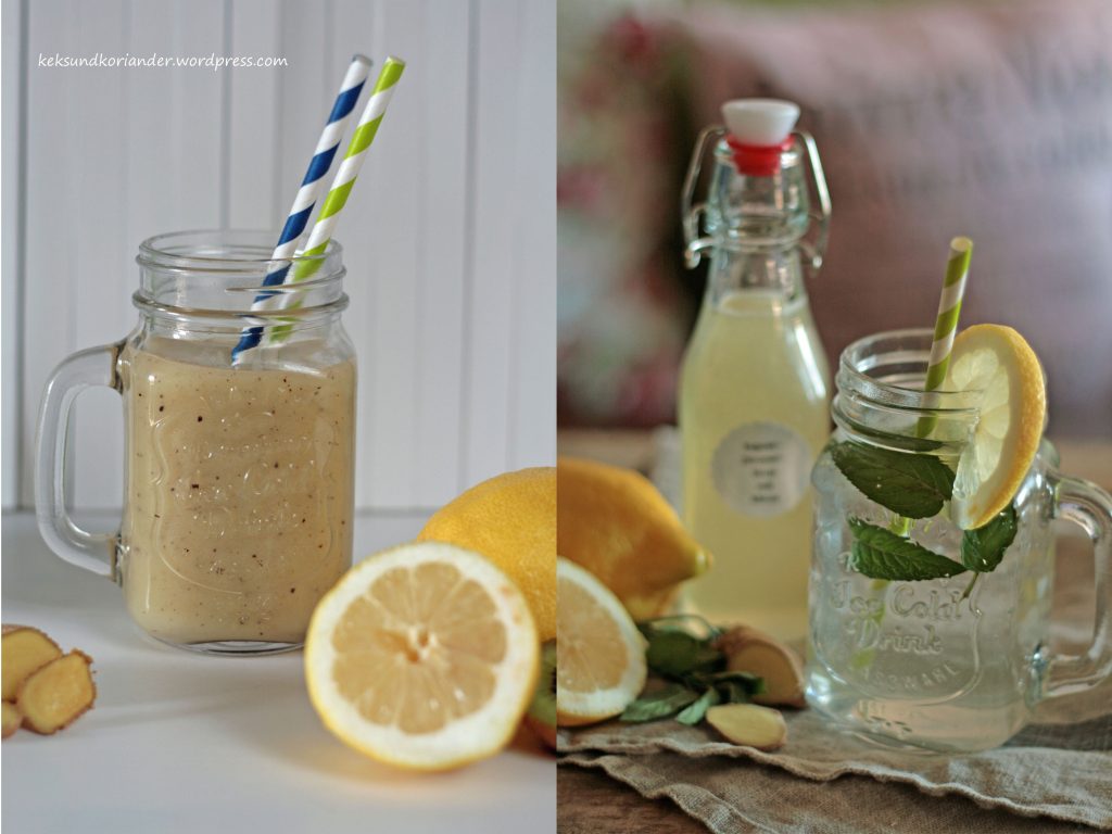 Erfrischung bei heißen Temperaturen: Zitronen-Ingwer-Sirup mit Minze ...