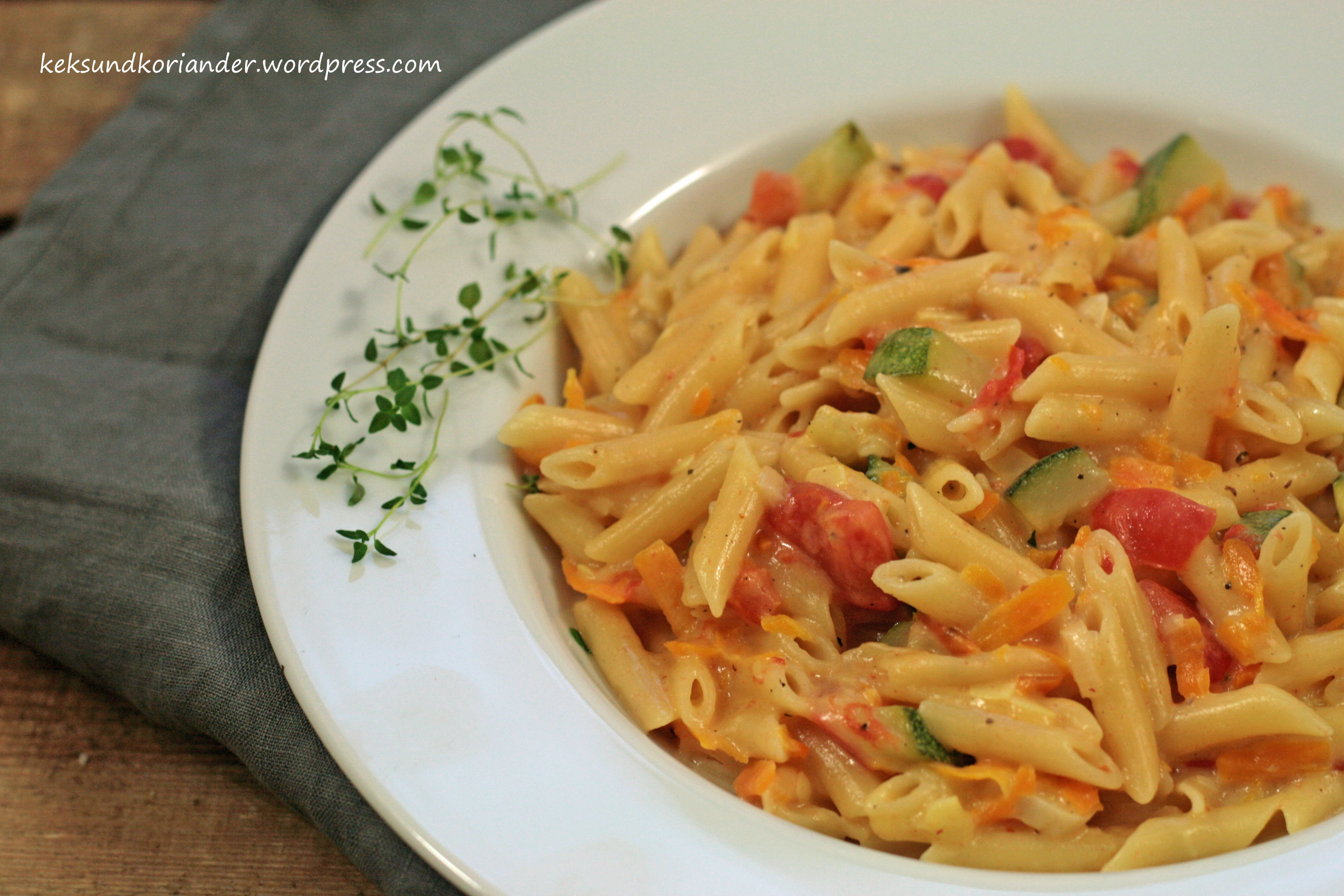 So Simpel Wie Lecker One Pot Pasta Mit Gartengemuse Keks Koriander